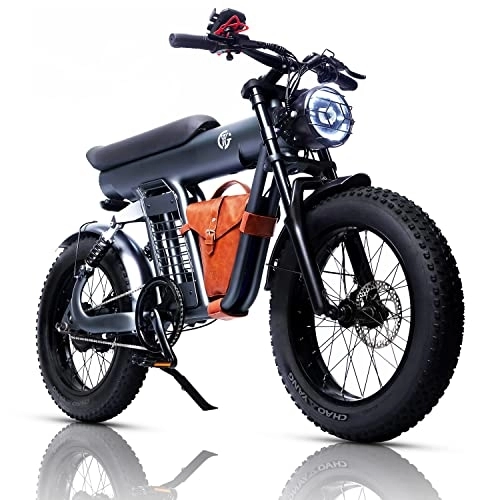 Vélos électriques : YYG Vélo électrique pour Adultes, Ebike avec Moteur sans Brosse, 48 V / 20 Ah, Batterie Amovible, 20 "x4.0 Fat Tire, Vélo électrique Commuter Double Suspension Off-Road Snow Beach Mountain Ebike