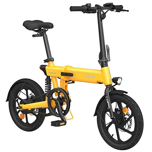 Vélos électriques : Z16 Vélo électrique pour Adulte, e vélos pour Femmes Hommes avec Batterie 10AH 250W Vitesse maximale 25 km / h Portable pour Hommes Femmes-Yellow