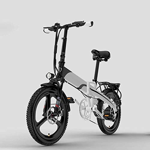 Vélos électriques : ZXWNB Vlo lectrique Pliant Adulte pour Hommes Et Femmes Vlo lectrique Batterie Voiture Cinq Vitesses Cyclomoteur 20 Pouces 48V, C, 25
