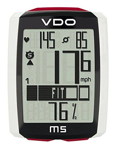 Fahrradcomputer : BELTRAMI VDO Fahrradcomputer M5 Wireless Sensor mit Herzfrequenzgurt, Trittfrequenz- und Geschwindigkeitsmesser