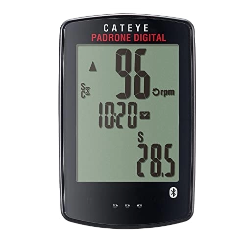 Fahrradcomputer : Cateye Padrone Digital Wireless CC-PA400B Speed & Cadence Fahrradcomputer, Schwarz, Einheitsgröße