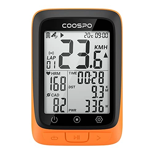 Fahrradcomputer : COOSPO GPS Fahrradcomputer Kabellos, Drahtlos Radfahren Computer GPS mit Bluetooth / ANT+, Wasserdichter Radcomputer mit Automatischer Hintergrundbeleuchtung, 2, 3 Zoll LCD Display