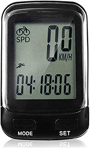 Fahrradcomputer : hsj WDX- Mountain Road Bike Wireless Computer Großer Bildschirm Wasserdichter Leuchtendometer Geschwindigkeitsmessung