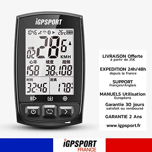Fahrradcomputer : IGPSPORT France IGS50E - Vielseitiges GPS-Fahrradmessgerät