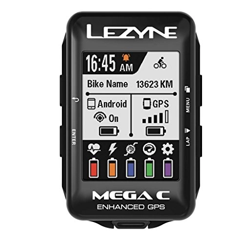 Fahrradcomputer : Lezyne Computer Mega Color GPS schwarz, 1-GPS-MEGAC-V104 Fahrrad geräte, 0
