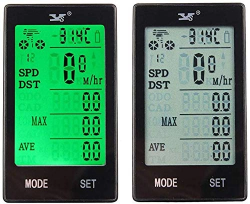 Fahrradcomputer : LFDHSF Radcomputer, wasserdicht Fahrrad-Geschwindigkeitsmesser-Hintergrundbeleuchtung LCD-Display-Tracking Entfernung Geschwindigkeit Zeit