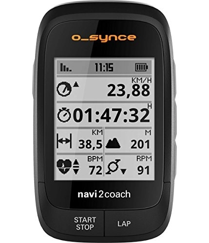 Fahrradcomputer : O-Synce Navi2Coach GPS + Power Fahrradcomputer mit Twist Mount RC Edition (Original (Schwarz)