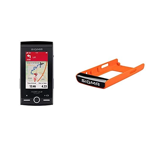 Fahrradcomputer : SIGMA SPORT ROX 12.0, GPS Fahrradcomputer mit Kartennavigation und Farbdisplay, grau & Unisex – Erwachsene ROX 12.0 Sport Farbschale-Wild Orange, Silikonhülle Geräte Tastensets