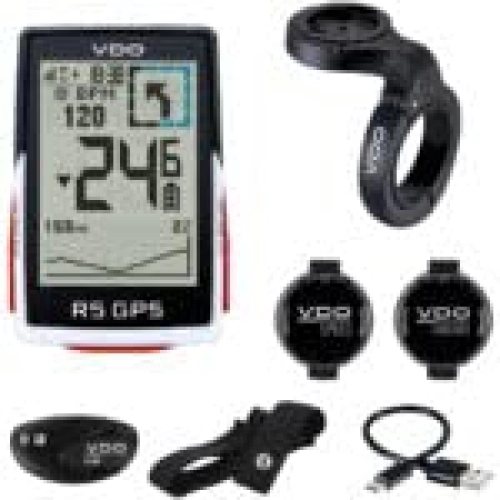 Fahrradcomputer : Sigma Unisex-Adult VDO R5 GPS-HR + Cadence Set-New23 Computers, Black, TU