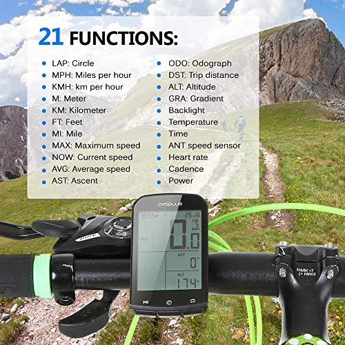 Fahrradcomputer : Smart GPS-Radcomputer BT 4.0 ANT + Bike Wireless-Computer-Digital Mehrere Funktionen