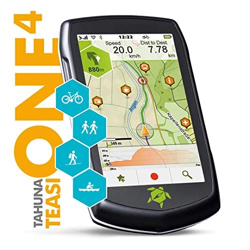Fahrradcomputer : TAHUNA TEASI ONE⁴ - Outdoor-Navigationsgerät mit Bluetooth, Kompass und Europakarte