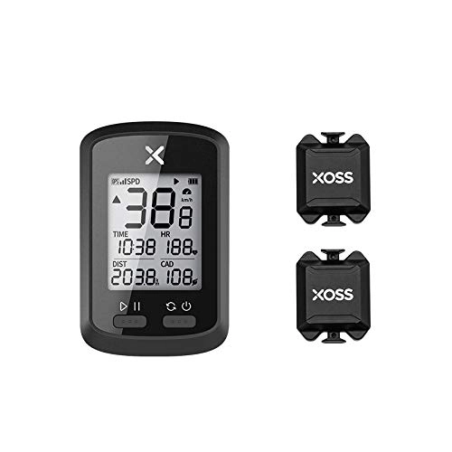 Fahrradcomputer : XOSS Fahrradcomputer G + Wireless GPS Tacho Wasserdicht Rennrad MTB Fahrrad Bluetooth ANT + mit Trittfrequenz (Combo 2)