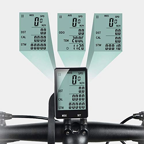 Fahrradcomputer : YEATOP 2, 8-Zoll-Fahrrad-Funkcomputer Regenschutz Multifunktionale Fahrrad Kilometerzhler Tacho Stoppuhr Stoppuhr Hintergrundbeleuchtung