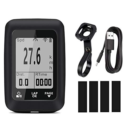 Fahrradcomputer : ZJJ Bike Kilometerzähler Wireless Bicycle Tachometer mit LCD-Hintergrundbeleuchtung anzeigen USB-Aufladung Wasserdichtes Radcomputer zum Tracking Time Speed ​​Entfernung