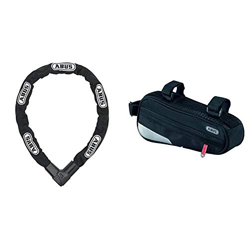 Fahrradpumpen : Abus Fahrradschloss, schwarz, 110 cm, 1010 / 110 & Fahrradtasche ST 2200, Black, 25.5 x 10 x 5 cm