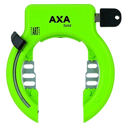 Fahrradpumpen : AXA 1X Rahmenschloss Solid, grün, 12 x 10 x 10 cm