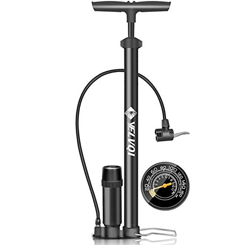 Fahrradpumpen : BCGT Fahrradpumpe Druck über Fahrradbodenpumpe, 160psi Hochdruck, Fahrradpumpe (Color : Black)