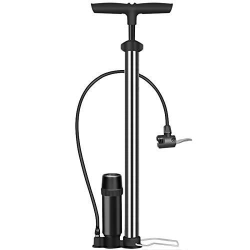 Fahrradpumpen : BCGT Fahrradpumpe Fahrradpumpe, ergonomische Fahrradpumpe mit integriertem Griff, 160 psi (Color : Silver)