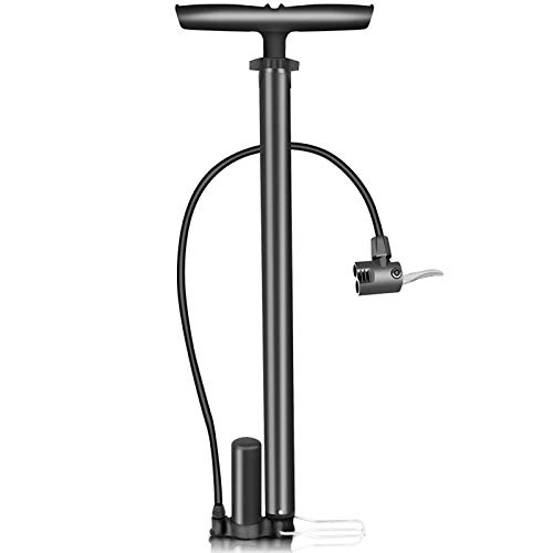 Fahrradpumpen : BCGT Fahrradpumpe Fahrradpumpe, Kugelpumpe und Bodenrad-Reifenpumpen-Inflator mit hohem Druckpuffer einfachster Gebrauch, 150psi max (Color : Black)