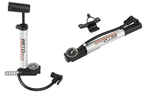 Fahrradpumpen : Beto Fahrradpumpe Minipumpe Standpumpe mit Manometer Ministandpumpe für FV AV DV