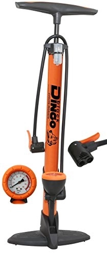 Fahrradpumpen : Black Dingo Cycling Products BDCP Hochdruck Standpumpe 11 Bar orange Aluminium mit Manometer