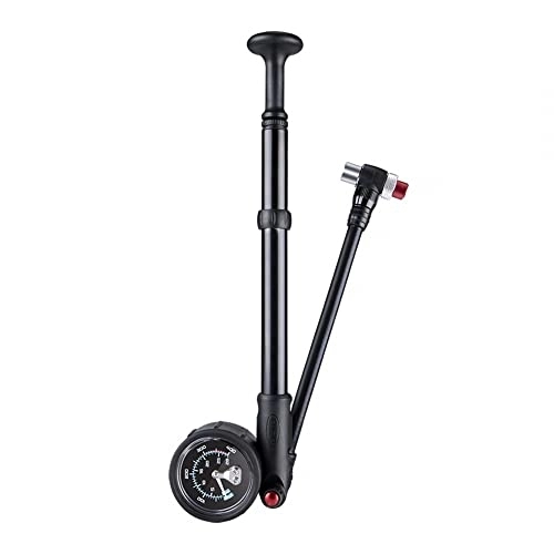 Fahrradpumpen : DONGKER Fahrradreifenpumpe, 400psi Fahrraddämpferpumpe Mini Hand Fahrrad Luftpumpe mit Manometer für MTB BMX Rennrad