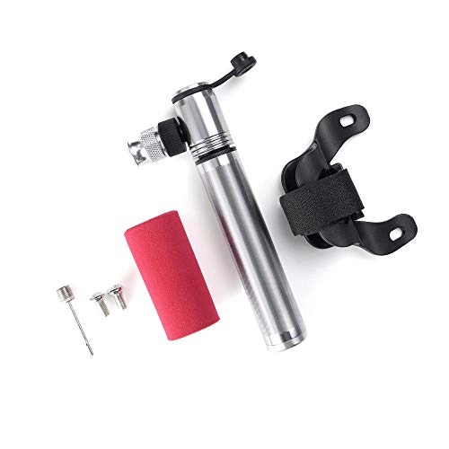 Fahrradpumpen : Eastbride Fahrradpumpe, tragbarer aufblasbarer Mini-CO2-Zylinder, 120 psi Hochdruck Für Presta & Schrader-Ventil mit Rahmen-Silber