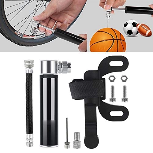 Fahrradpumpen : Eastbride Mini tragbare Fahrradpumpe, sicher und langlebig, mit Fahrradrahmen und Kugelnadel, passend für Presta & Schrader Ventilschwarz