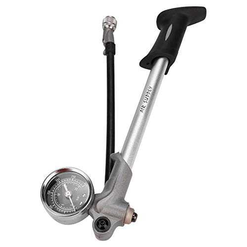 Fahrradpumpen : Fahrradpumpe, Hochdruck-Standradpumpe mit Manometer und Smart Valve Head Bike-Zubehör(Silber)