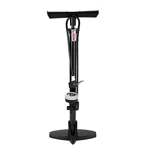 Fahrradpumpen : GYAM Fahrradpumpe mit Messgerät, Hochdruck, Bodenradpumpe, kompatibel mit Presta und Schrader-Ventil (160 psi)