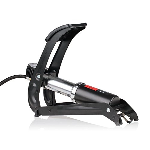 Fahrradpumpen : HEYNER Premium-Fußluftpumpe BlackEdition PedalPower PRO
