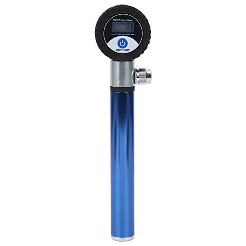 Fahrradpumpen : Keenso 120psi Hochdruck Inflator Presta & Schrader Ventile Fahrradreifenpumpe Tragbare Mini Fahrradpumpe Fahrradreifenpumpe mit LCD Digitalanzeige(Blau)