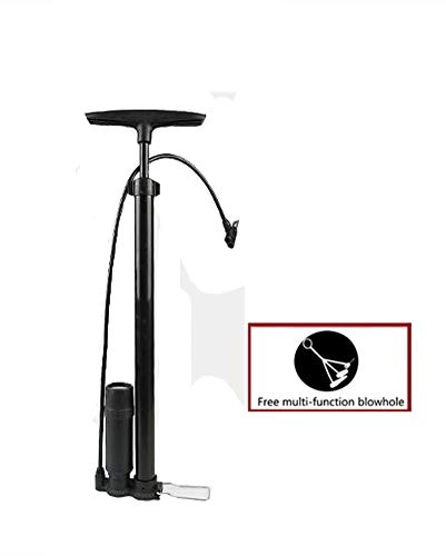 Fahrradpumpen : LLEH Fahrradpumpe - Hochdruck-Fahrradpumpe mit Manometer - Fahrradpumpenfuß - senden Sie eine multifunktionale Gasnadel - Mini-Fahrradpumpe - 63, 8 x 21, 9 cm