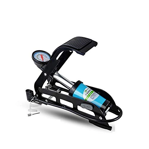 Fahrradpumpen : Lpinvin Fahrradpumpe Radfahren Bike Hochdruck-Reifen-Luft aufblasbare Pumpe Fußpumpe mit Manometer Tragbare Fahrradpumpe (Farbe : Black, Size : 1#)