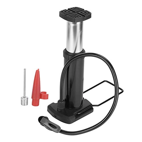 Fahrradpumpen : Mini Bike Standpumpe | Fußaktivierte Fahrradpumpe-Tragbare Fahrradpumpe Fahrradreifenpumpe, Universal Presta & Schrader Ventile + Aluminiumlegierung Barrel Free Gas Needle (Farbe : Black)