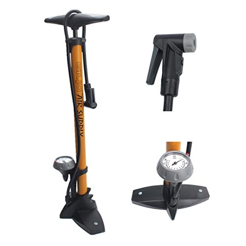 Fahrradpumpen : MXCYSJX Fahrradpumpe mit Manometer für Presta & Schrader für Rennrad Mountainbike Camping Spielzeug, Yellow