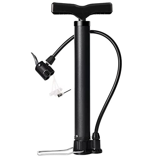 Fahrradpumpen : Portable Bike Floor Pump Automatically Reversible Presta & Schrader Valves Mini Bicycle Air Pump 120PSI with Multifunction Ball Needle