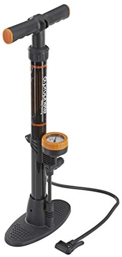 Fahrradpumpen : Prophete Stand-Luftpumpe mit Manometer Länge 560 mm Gehäuse Kunststoff und Duo-Kopf für alle Ventile, 546, schwarz