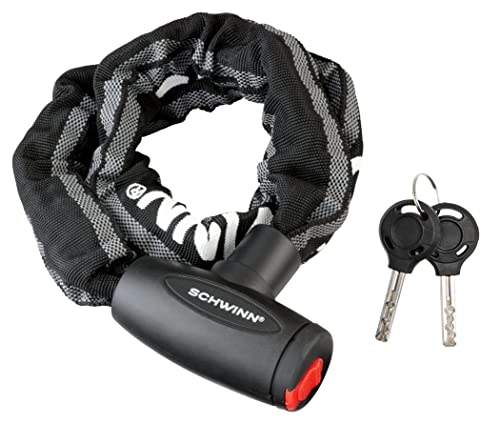 Fahrradpumpen : Schwinn High Security Reflective Chain Lock Fahrradschloss, Schwarz, 3 Foot / 8mm Cha