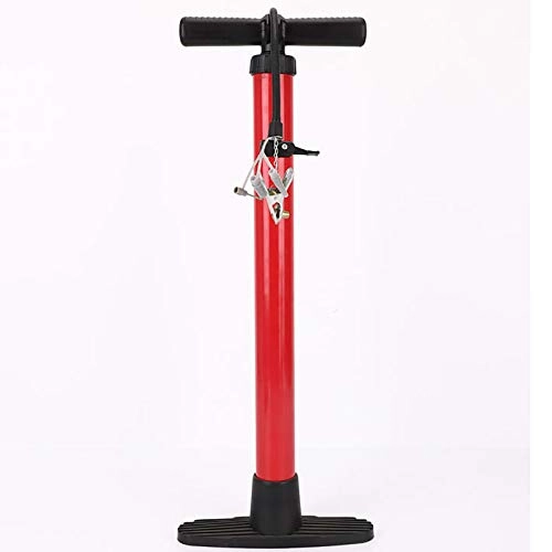 Fahrradpumpen : Tollmllom Leichte Fahrradpumpe Kreative Hochdruck-Aluminiumlegierungs-Fahrradpumpe-bodenstufige Single-Rohr-Pumpe Geschenk (Farbe : Rot, Size : 4.5x50cm)