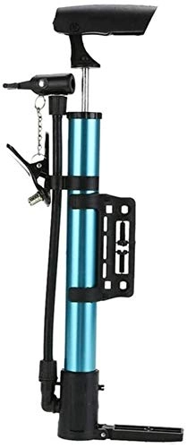 Fahrradpumpen : Tragbare Hochdruck Fahrrad-Pumpe, Mini-Aluminium-Legierung Fahrrad-Reifen-Pumpe mit Universal-Schrader-Ventil und Halter Multifunktions-Aufblasvorrichtungen 10.15 (Color : Blue)