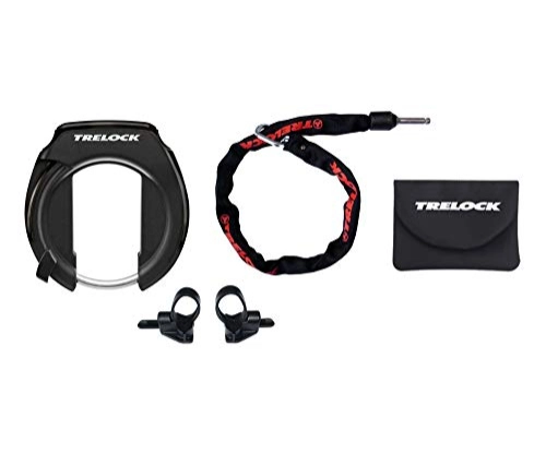 Fahrradpumpen : Trelock RS 351 Protect-O-Connect / ZR 355 Set Rahmenschloss, Black, One Size