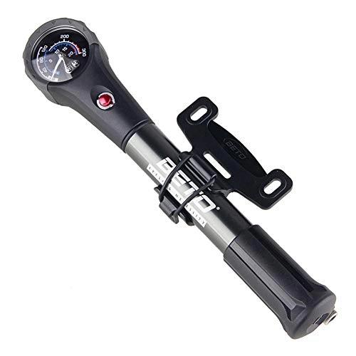 Fahrradpumpen : TYJH Fahrradreifenpumpe mit Manometer 300 PSI, geeignet für Presta- und Schrader-Ventile, Mini-Fahrradpumpe Mountain Road BMX