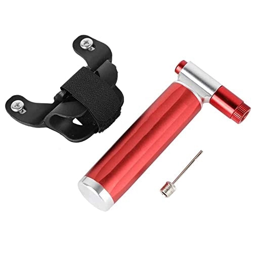 Fahrradpumpen : Vifemify Mini manuelle tragbare Elektroauto-Notfallpumpe aus Aluminiumlegierung robust und langlebig, Nicht leicht zu beschädigen(rot)