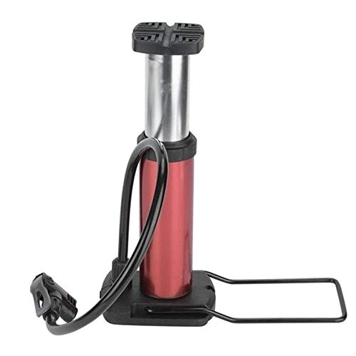 Fahrradpumpen : Wghz Tragbare ultraleichte Fahrradpumpe Tragbare Fahrradpumpe Luftpumpe Fahrradbodenpumpe Fußaktivierte Fahrradpumpe 18 * 10 cm (Farbe: Rot)