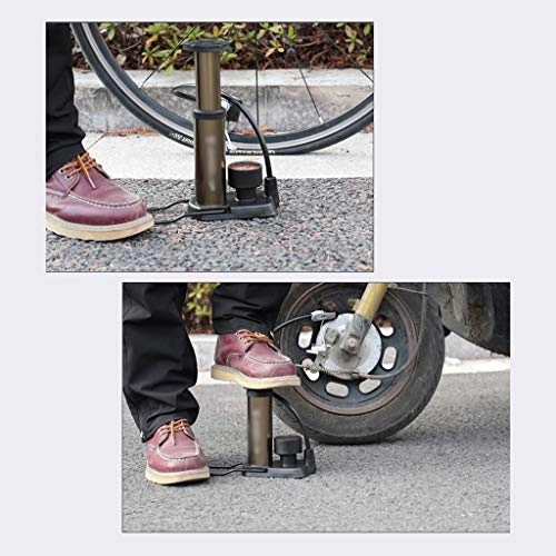 Fahrradpumpen : WOLJW Mini Fahrradpumpe, Tragbare Fahrradreifenpumpe Gasnadel aus Aluminiumlegierung für Balls Racing Bike Mountainbike, Schwarz