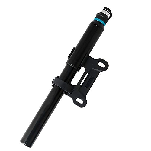 Fahrradpumpen : XMSIA Mini-Fahrradpumpe Tragbar Mini-Luftpumpe Handpumpe mit Rahmenmontage und Reifenreparatursatz Fahrrad-bewegliche Fahrradreifenrahmenpumpe (Color : Black, Size : 245mm)