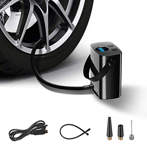 Fahrradpumpen : YICO Tragbare Luftpumpen Reifenpumpe Elektrischer Mini Kompressor Inflator mit Digitaler Handluftpumpe für Auto Fahrradkugel Schwimmringe