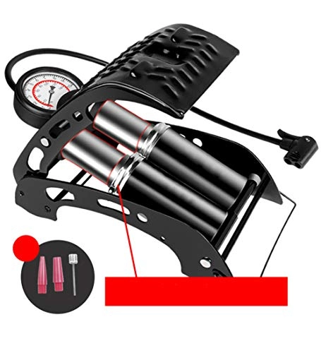 Fahrradpumpen : YOJDTD Inflator Inflator Pump Haushaltsluftpumpe Autoluftpumpe Fupumpe, schwarzer, Fetter Doppelschlauch