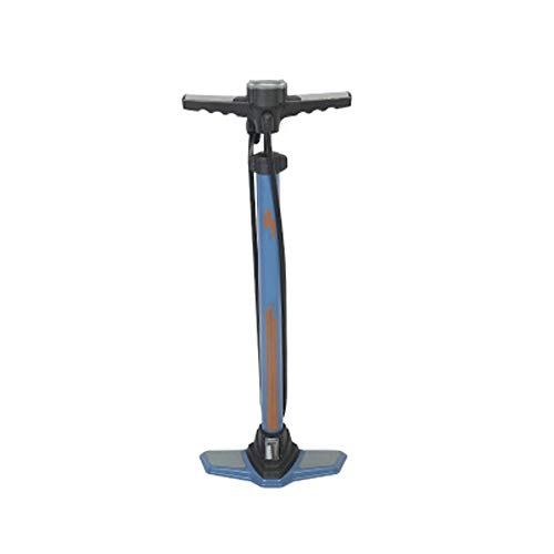 Fahrradpumpen : ZLGYH Tragbare Fahrrad Standpumpe mit Multifunktionskugel Nadel, Ergonomische Fahrradluftpumpe für Presta Schrader Universal-Ventile, 160 Psi, Blau